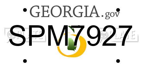 SPM7927 Georgia License Plate