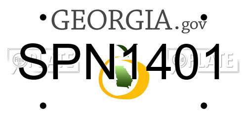 SPN1401 Georgia License Plate