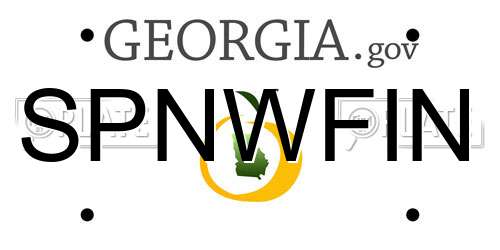 SPNWFIN Georgia License Plate