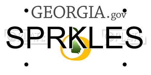 SPRKLES Georgia License Plate