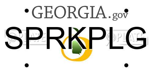 SPRKPLG Georgia License Plate