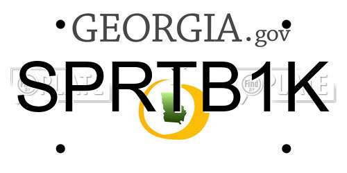 SPRTB1K Georgia License Plate