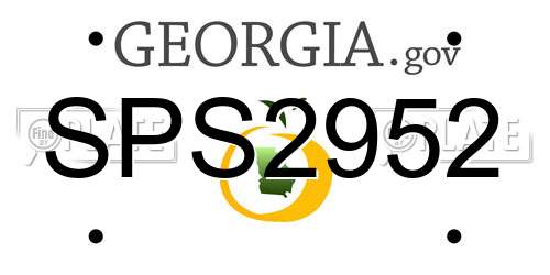 SPS2952 Georgia License Plate