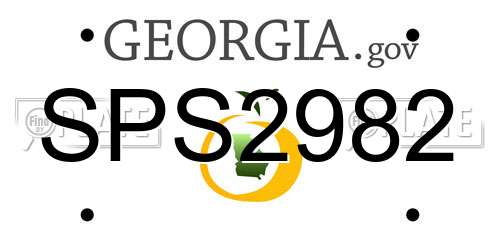 SPS2982 Georgia License Plate