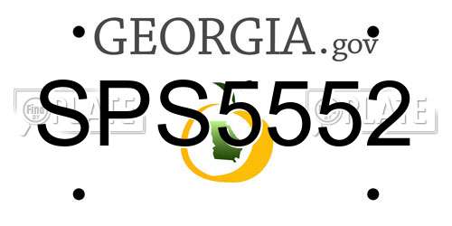 SPS5552 Georgia License Plate