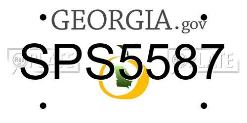 SPS5587 Georgia License Plate