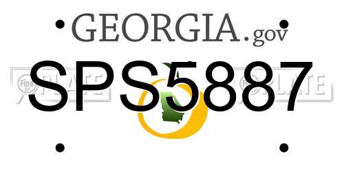 SPS5887 Georgia License Plate