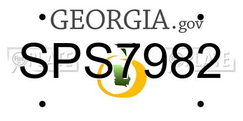 SPS7982 Georgia License Plate