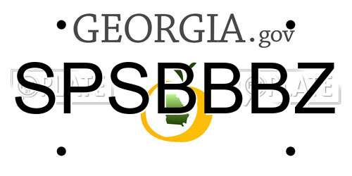 SPSBBBZ Georgia License Plate