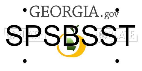 SPSBSST Georgia License Plate