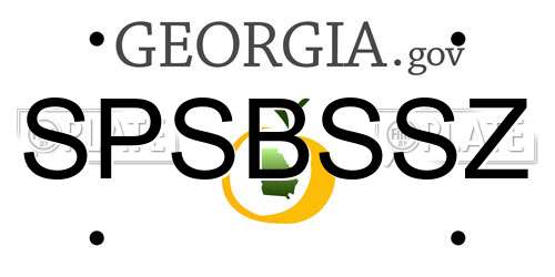 SPSBSSZ Georgia License Plate