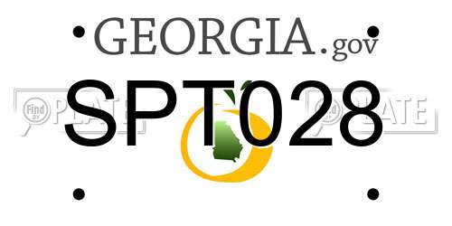 SPT028 Georgia License Plate