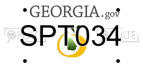 SPT034 Georgia License Plate
