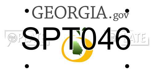 SPT046 Georgia License Plate