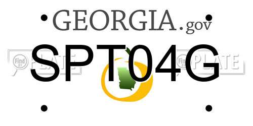 SPT04G Georgia License Plate