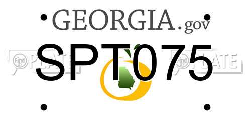 SPT075 Georgia License Plate