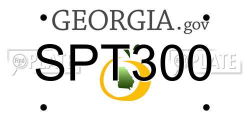 SPT300 Georgia License Plate