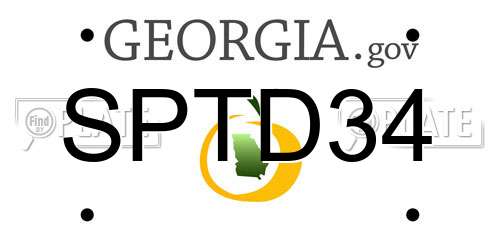 SPTD34 Georgia License Plate