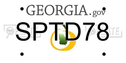 SPTD78 Georgia License Plate