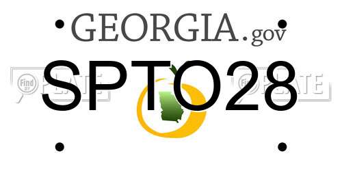 SPTO28 Georgia License Plate