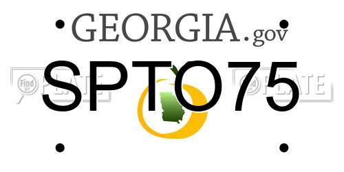 SPTO75 Georgia License Plate