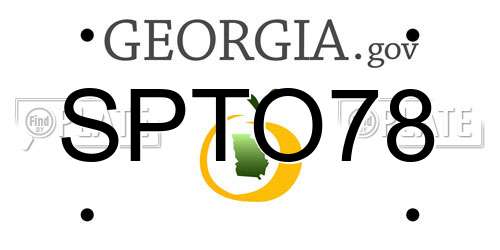 SPTO78 Georgia License Plate