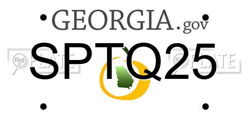 SPTQ25 Georgia License Plate