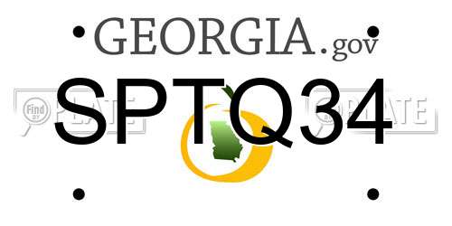 SPTQ34 Georgia License Plate