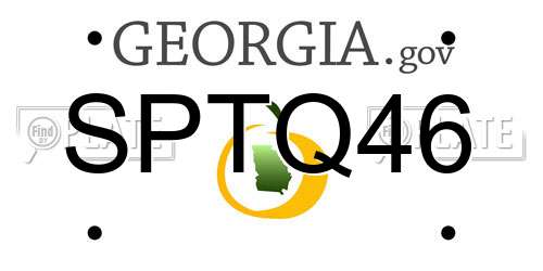 SPTQ46 Georgia License Plate