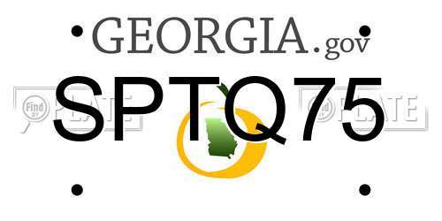 SPTQ75 Georgia License Plate