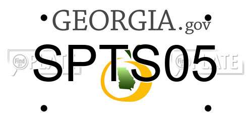 SPTS05 Georgia License Plate