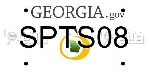 SPTS08 Georgia License Plate