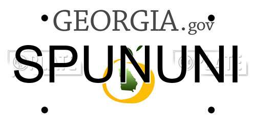 SPUNUNI Georgia License Plate