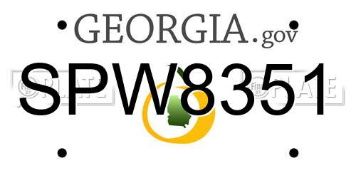 SPW8351 Georgia License Plate