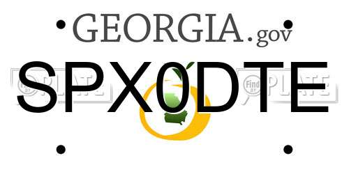 SPX0DTE Georgia License Plate