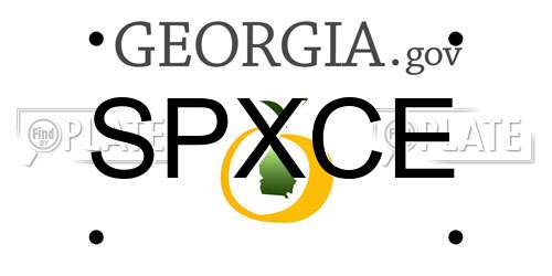SPXCE Georgia License Plate