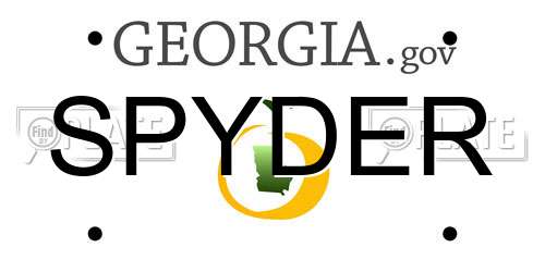 SPYDER Georgia License Plate