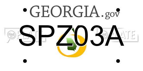 SPZ03A Georgia License Plate