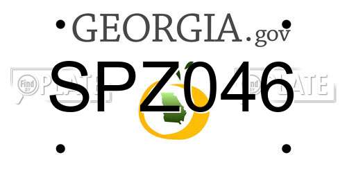 SPZ046 Georgia License Plate