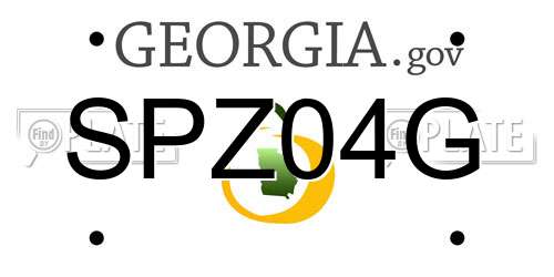 SPZ04G Georgia License Plate
