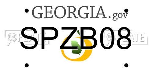 SPZB08 Georgia License Plate