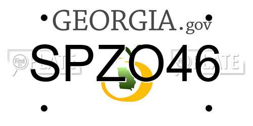 SPZO46 Georgia License Plate
