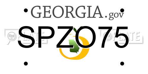 SPZO75 Georgia License Plate
