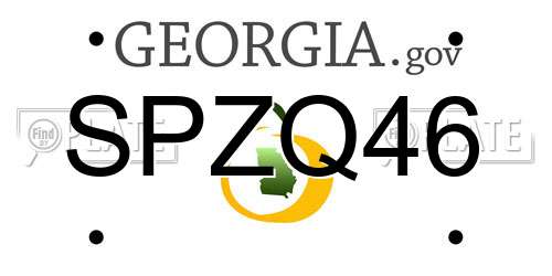 SPZQ46 Georgia License Plate