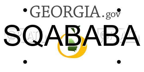 SQABABA Georgia License Plate