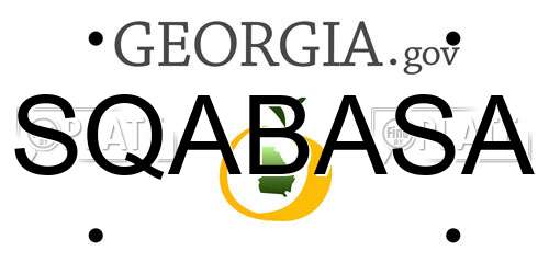SQABASA Georgia License Plate