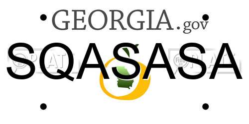 SQASASA Georgia License Plate
