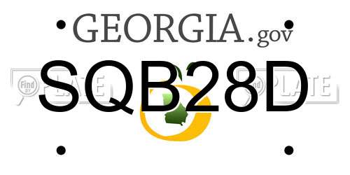 SQB28D Georgia License Plate