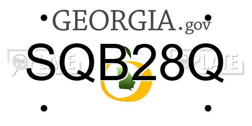 SQB28Q Georgia License Plate
