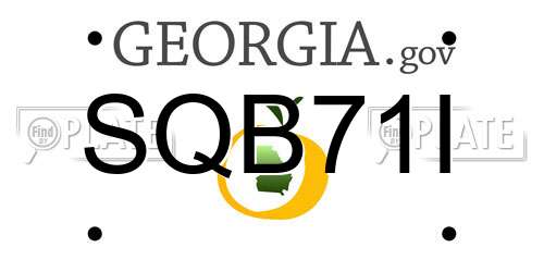 SQB71I Georgia License Plate
